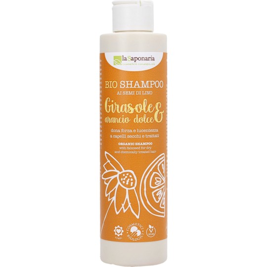 Champú Girasol y Naranja para cabello seco y tratado La Saponaria