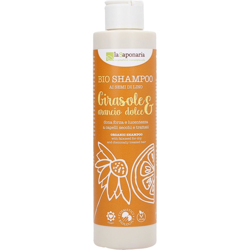 Champú Girasol y Naranja para cabello seco y tratado La Saponaria