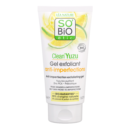 Gel Exfoliante Anti Imperfecciones Clean Yuzu SO'BiO étic